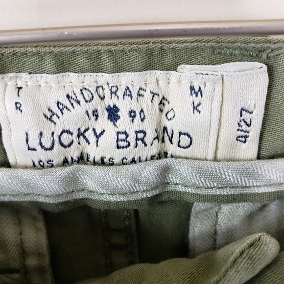 Lucky Brand | Olive Studded Khaki Chino Pants - Picture 3 of 7